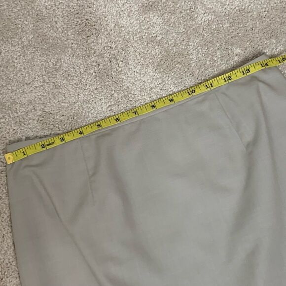 Calvin Klein Khaki Skirt Suit Nehru Collar SZ 4 - Picture 10 of 15